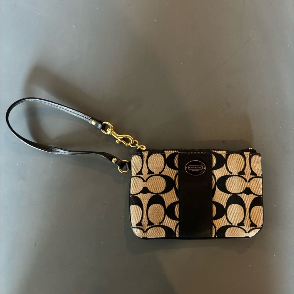 Coach corner zip wristlet